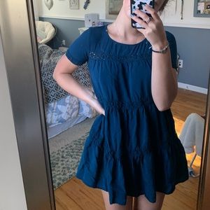 lacey blue dress